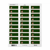 Oranje kerstfeest etiket (Full Sheet)