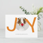 Oranje kerstfeestfoto voor Merry-kerst Kaart (Staand voorkant)