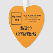 Oranje kerstfeestkleur acryl ornament (voorkant)