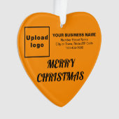 Oranje kerstfeestkleur acryl ornament (voorkant)