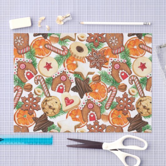 Oranje kerstkoekjes en Snoep Tissuepapier (Craft)