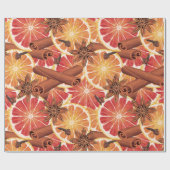 Oranje kerstmis cadeaupapier (Vlak)