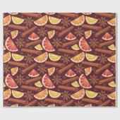 Oranje kerstmis cadeaupapier (Vlak)