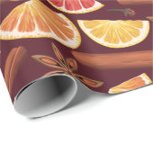 Oranje kerstmis cadeaupapier (Rol Hoek)