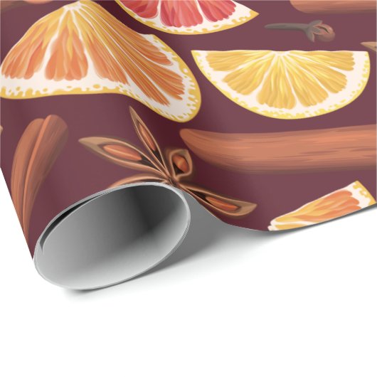 Oranje kerstmis cadeaupapier (Rol Hoek)