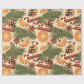 Oranje kerstmis cadeaupapier (Vlak)