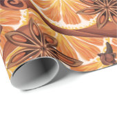 Oranje kerstmis cadeaupapier (Rol Hoek)