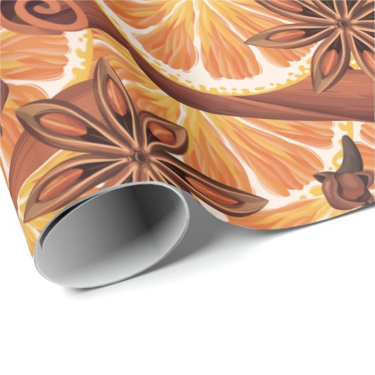 Oranje kerstmis cadeaupapier (Rol Hoek)