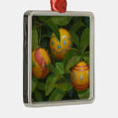 Oranje kerstmok metalen ornament (Rechts)