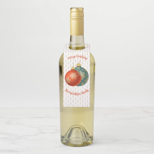 Oranje kerstOrnamenten Flessenhanger (Op fles)