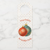 Oranje kerstOrnamenten Flessenhanger (Voorkant)