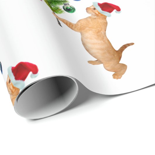 Oranje kerstpapier cadeaupapier (Rol Hoek)