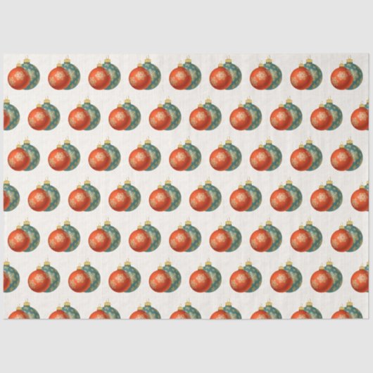 Oranje kerstpapier tissuepapier (Voorkant)