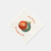 Oranje kerstsierpapier Napkin Servet (Hoek)