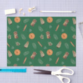 Oranje kerstspecerijen, pine, Pinecones Green Tissuepapier (Craft)