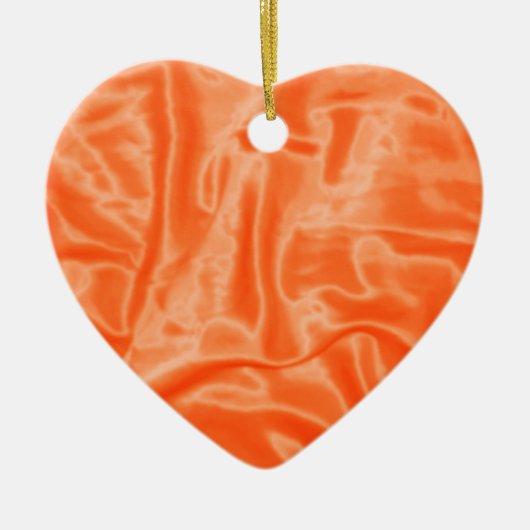 Oranje kerstversiering keramisch ornament (Voorkant)