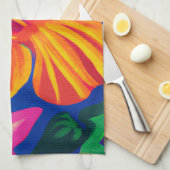  oranje keukendeken van hibiscus theedoek (Quarter Fold)