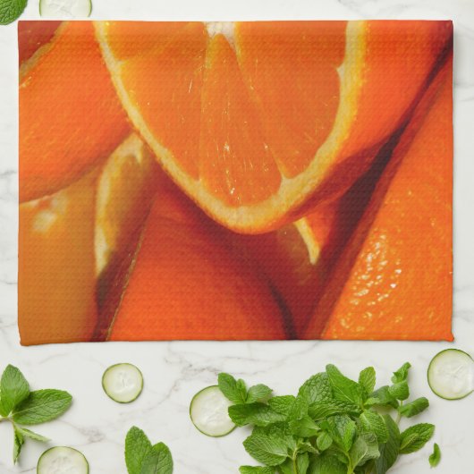 Oranje keukenhanddoek 16 x 24 inch (Gevouwen)