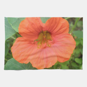 Oranje keukenhanddoek voor Nasturtium