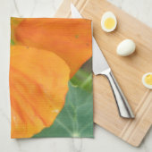 Oranje keukenhanddoek voor Nasturtium (Quarter Fold)