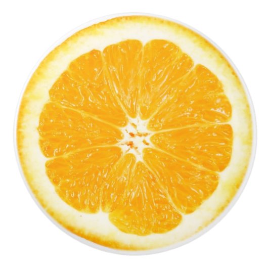 Oranje keukenkast voor Slice Kitchen Keramische Knop (Voorkant)