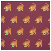 Oranje keukenkat met balkweefsel stof (Swatch)