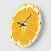 Oranje keukenklok voor fruit grote klok (Hoek)