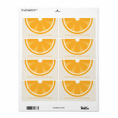 Oranje keukenlabel uit de keuken van etiket (Full Sheet)