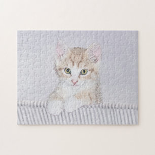 Oranje keukenschilderij - Oorspronkelijke kattekun Legpuzzel