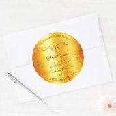  Oranje keurmerken voor marmer  hart Ronde Sticker (Envelop)