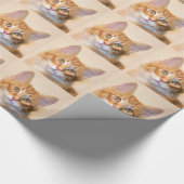 Oranje keuten cadeaupapier (Hoek)