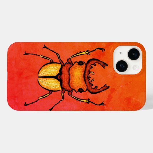 Oranje Kever plezier - Insectenliefhebber Verrukki Case-Mate iPhone Case (Achterkant (horizontaal))