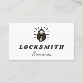 Oranje Key Funky Logo House Lockout Key Service Visitekaartje