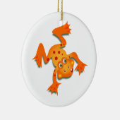 Oranje kikker keramisch ornament (Rechts)