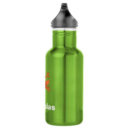 Oranje kikker, persoonlijk waterfles  (Rechts)