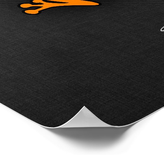 Oranje kikker poster (Hoek)