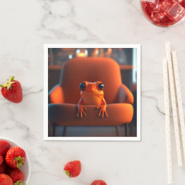 Oranje kikker servet