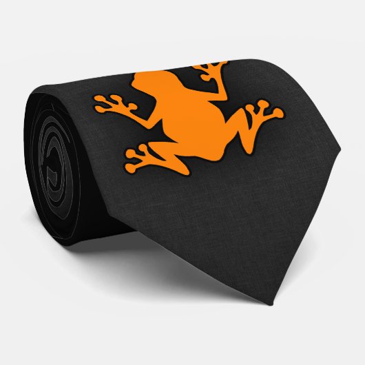 Oranje kikker stropdas (Opgerold)