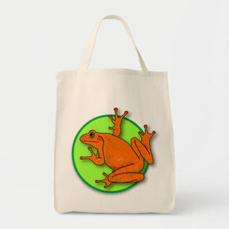 Oranje kikkerbag tote bag
