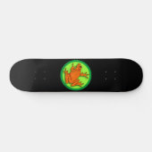 Oranje kikkerbord persoonlijk skateboard (Horizontaal)