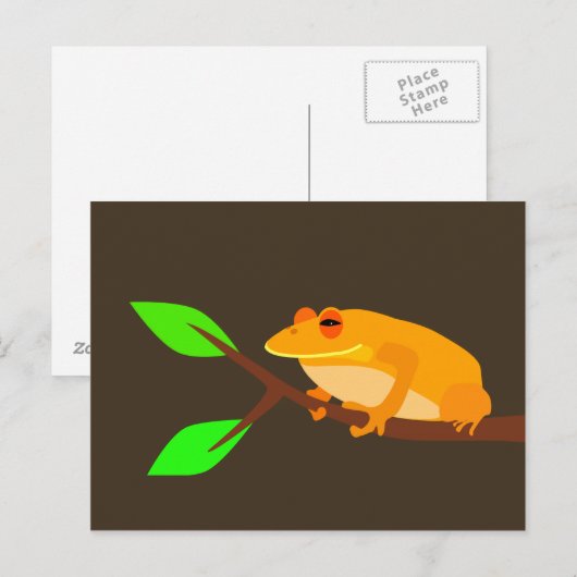 Oranje kikkerBriefkaart Briefkaart (Voorkant / Achterkant)