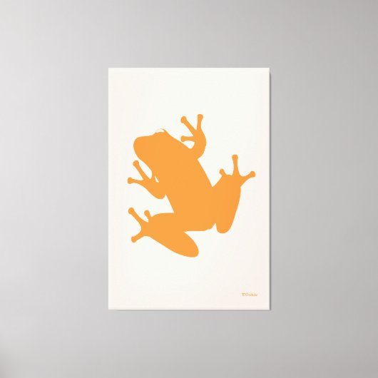 Oranje kikkergalerijsnijdoek canvas afdruk (Voorkant)