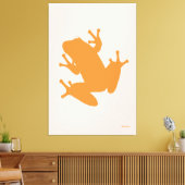 Oranje kikkergalerijsnijdoek canvas afdruk (Insitu (Woonkamer))