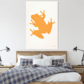 Oranje kikkergalerijsnijdoek canvas afdruk (Insitu (Slaapkamer))