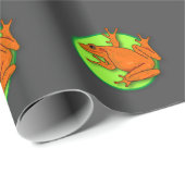 Oranje kikkerpapier cadeaupapier (Rol Hoek)