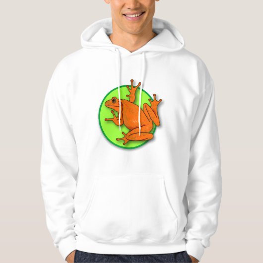 Oranje kikkervisje hoodie (Voorkant)