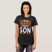 Oranje Kind Leukemie Bewustzijn Zoon T-shirt (Voorkant volledig)