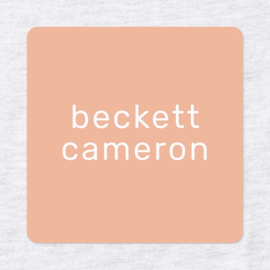 Oranje Kinder naam: strijken op kleding Labels (Design 1)