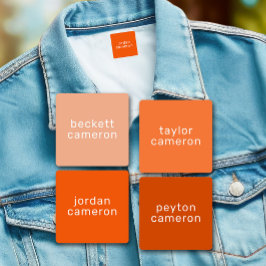 Oranje Kinder naam: strijken op kleding Labels