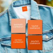 Oranje Kinder naam: strijken op kleding Labels